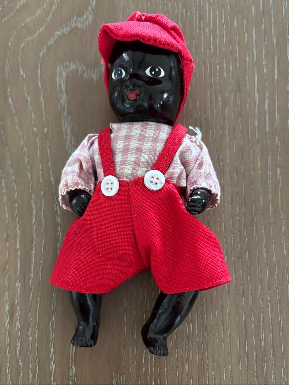 Vintage 1950s Black Americana doll bisque 6” jointed moveable arms legs CUTE